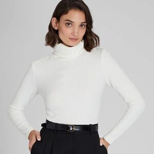 Club Monaco- Rib-Knit Turtleneck Top